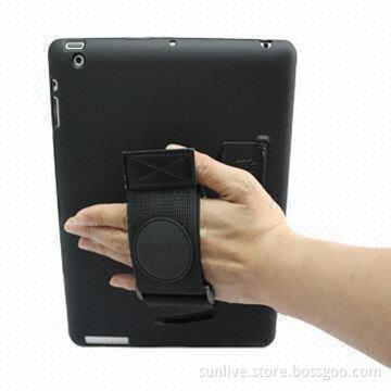360-degree Rotating Plastic Case for iPad 2/3, with Hand Strap and Landscape Stands